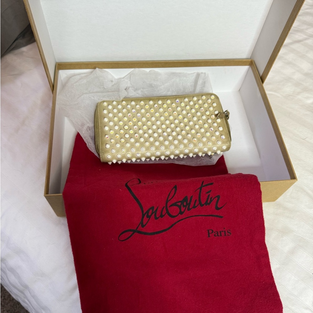 Christian Louboutin Gold Studded Wallet